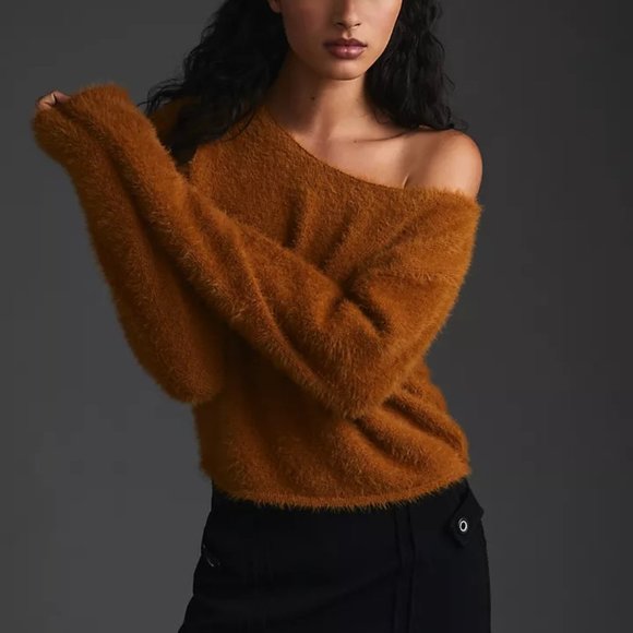 NWT Pilcro Cropped Eyelash Sweater - Size 1X - Picture 5 of 9